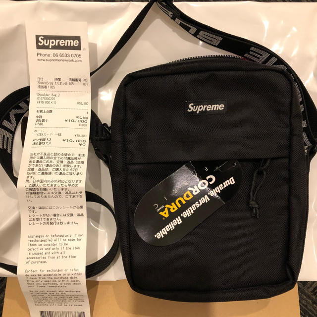 黒ショルダーバッグ Supreme Shoulder Bag 18ss