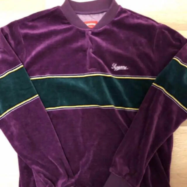 Supreme(シュプリーム)のsupreme velour henly 紫 purple メンズのトップス(スウェット)の商品写真