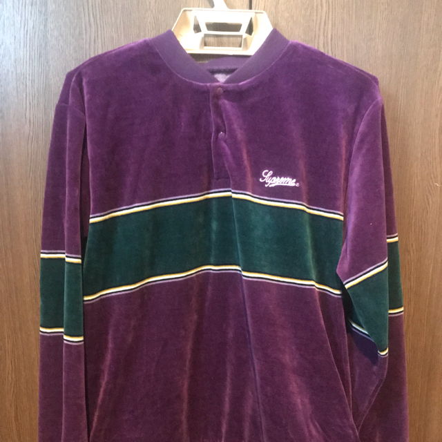 Supreme(シュプリーム)のsupreme velour henly 紫 purple メンズのトップス(スウェット)の商品写真