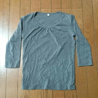 ユニクロ(UNIQLO)のユニクロ 七分丈Tシャツ グレー(Tシャツ(長袖/七分))