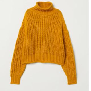 エイチアンドエム(H&M)の新品 H&M チャンキーニット イエロー(ニット/セーター)