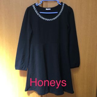 ハニーズ(HONEYS)の〔美品〕ワンピース ブラック Lサイズ(ひざ丈ワンピース)