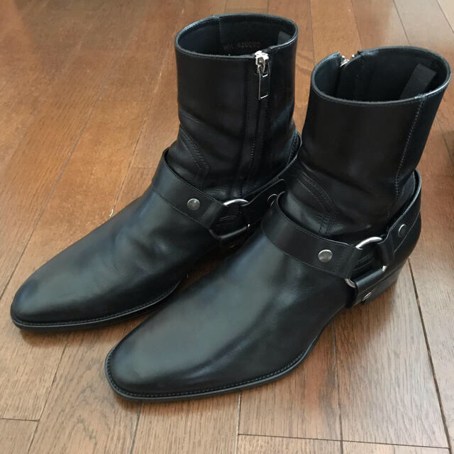 saint laurent paris ワイアット リングブーツ ハーネス 黒