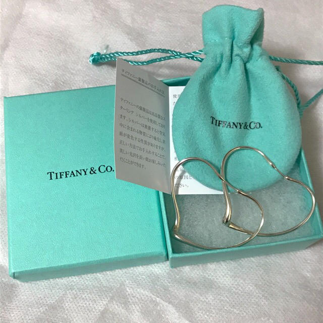 【Tiffany & Co】オープン ハート フープ ピアス M