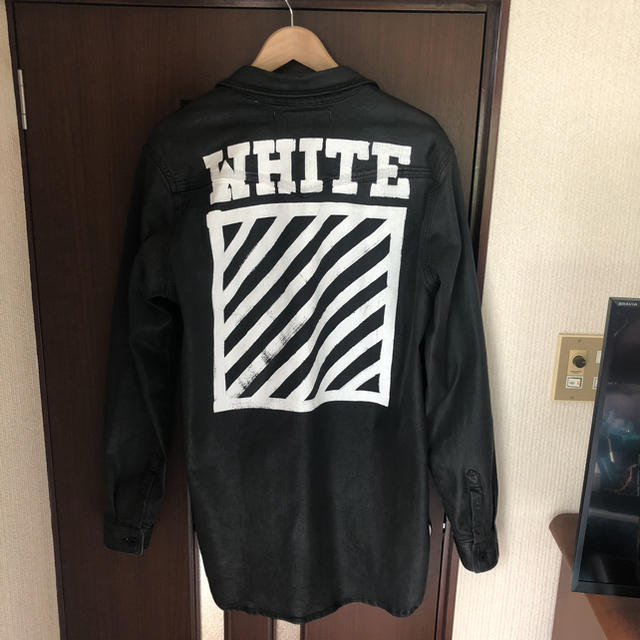 OFF-WHITE(オフホワイト)の自身購入確実正規品 off-white デニムジャケット メンズのジャケット/アウター(Gジャン/デニムジャケット)の商品写真