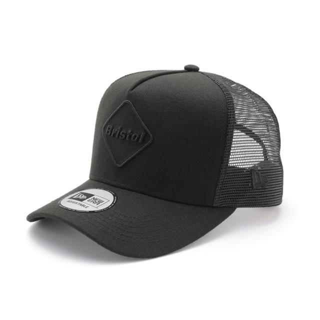 FCRB 18AW NEWERA EMBLEM MESH CAP BLACK