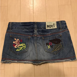 ロキシー(Roxy)の激かわ！刺繍ROXY デニムスカート！(ミニスカート)
