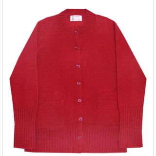 ケイティー(Katie)のKatie FLUFFY long cardigan RED(カーディガン)