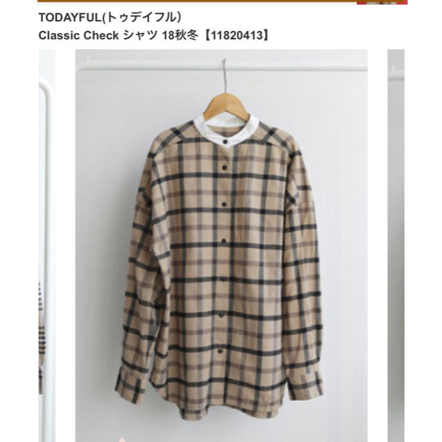 TODAYFUL(トゥデイフル)のTODAYFUL クラシックチェックシャツ【Classic Check SH】 レディースのトップス(シャツ/ブラウス(長袖/七分))の商品写真