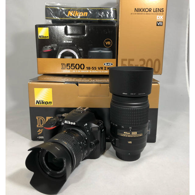 正規品 Nikon シャッター回数518回 美品 ダブルズームKIT D5500 ニコン