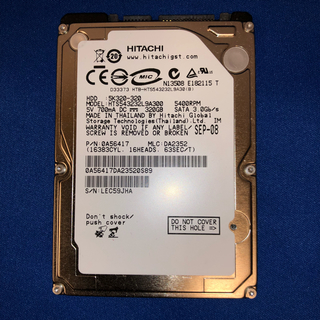 ヒタチ(日立)の2.5インチ HDD 320GB（HITACHI）(PCパーツ)