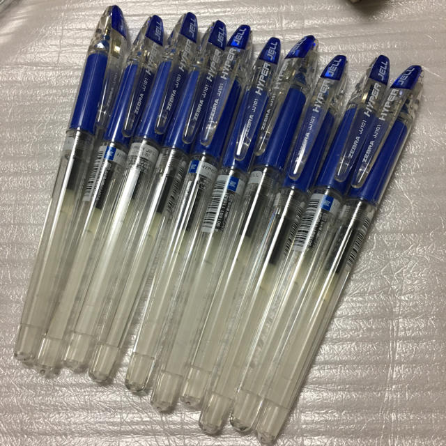 ZEBRA - 廃盤希少 ゼブラ ハイパージェル ボールペン青10本の ZEBRA - 廃盤希少 ゼブラ ハイパージェル ボールペン青10本の