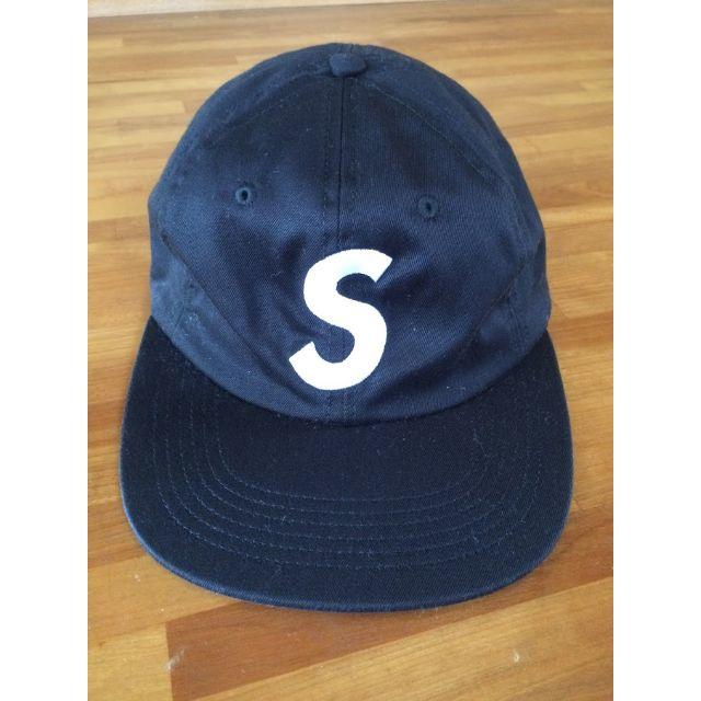 supreme s logo cap black 黒