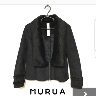 ムルーア(MURUA)のムルーアライダース風ボアジャケットコート(ライダースジャケット)