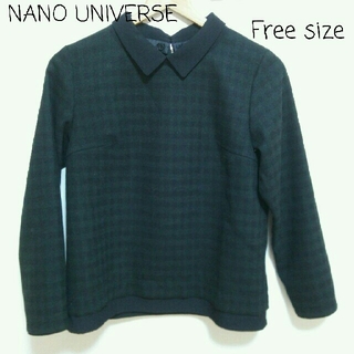 ナノユニバース(nano・universe)のFree size【NANO UNIVERSE】黒×グレー(カットソー(長袖/七分))