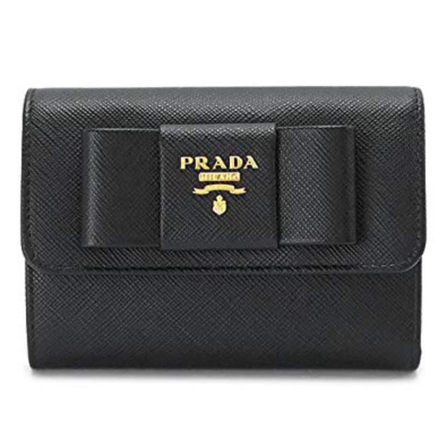 6☆ PRADA✨長財布✨ピンク✨プラダ✨リボン✨レザー✨フィオッコ✨Wホック