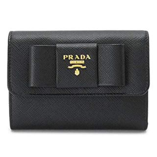 プラダ(PRADA)の新品 PRADA サフィアーノ リボン 三つ折り 財布(財布)