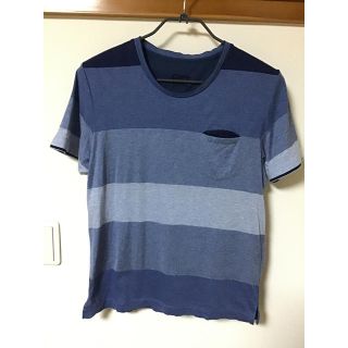 ダーバン(D’URBAN)のDURBAN(ダーバン) Tシャツ  青  ボーダー柄(Tシャツ/カットソー(半袖/袖なし))