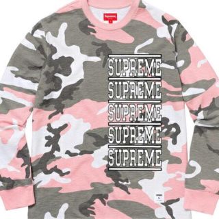 シュプリーム(Supreme)の【M】supreme Stacked L/S Top PINK CAMO(その他)