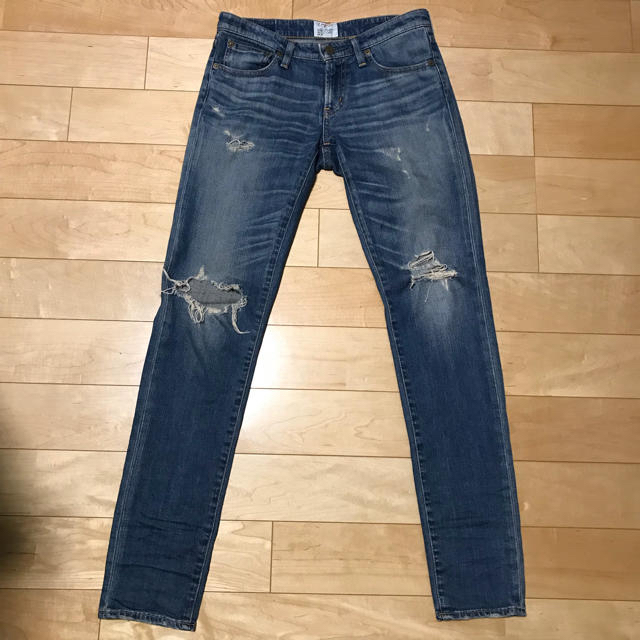 Ungrid(アングリッド)のアングリッド  クラッシュストレッチデニム  size 25  J03 レディースのパンツ(スキニーパンツ)の商品写真