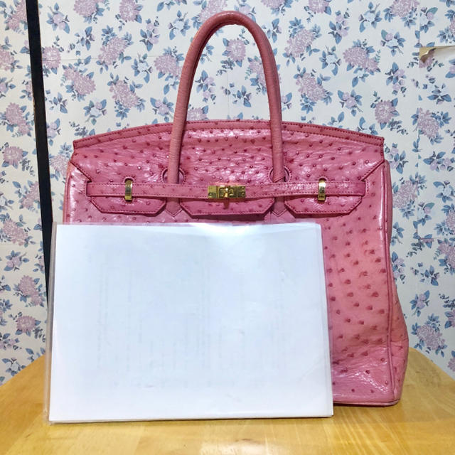 OSTRICH(オーストリッチ)の【めぐさん専用】オーストリッチ バック ピンク レディースのバッグ(ハンドバッグ)の商品写真