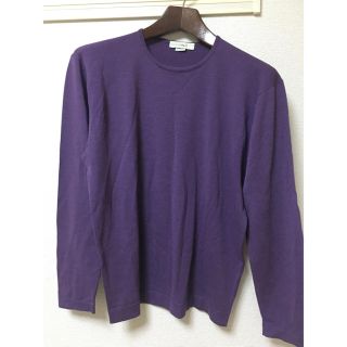 ジョンスメドレー(JOHN SMEDLEY)の☆ 美品 ジョンスメドレー クルーネック ウール ニット 紫 パープル L☆(ニット/セーター)