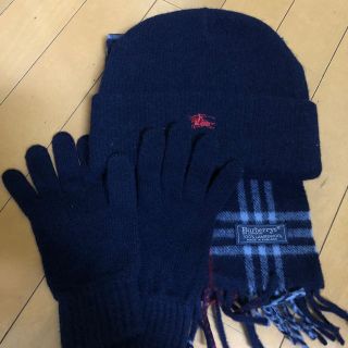 BURBERRY - バーバリーBurberry☆マフラー ニット帽 手袋 3点セット