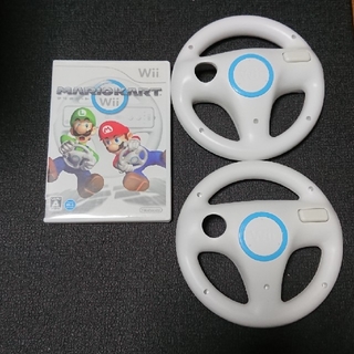 ウィー(Wii)のasa様専用 マリオカート ハンドル2個付き Wii(家庭用ゲームソフト)