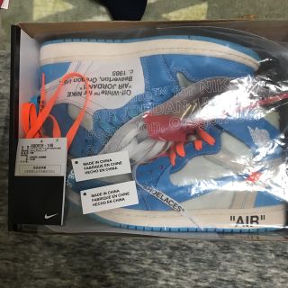 ナイキ(NIKE)のOff-White Air Jordan1 ノースカロライナ(スニーカー)