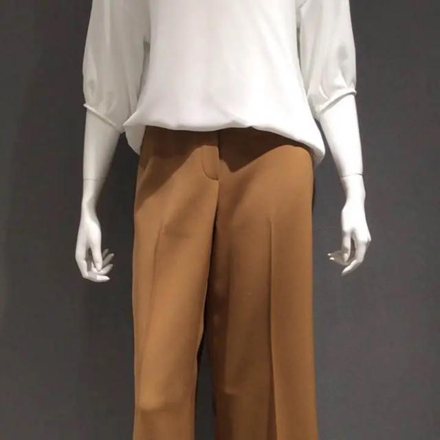 theory luxe ワイドクロップド キャメル 38 - クロップドパンツ