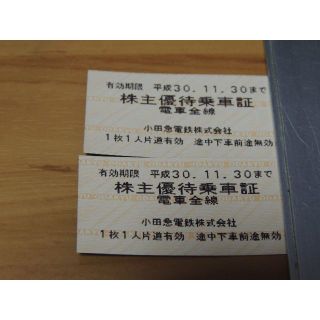 小田急 株主優待乗車証 電車全線 2枚 ミニレター送料無料　即発送可(鉄道乗車券)