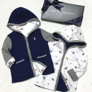 ラルフローレン(Ralph Lauren)のBABY BOY☆新品✨リバーシブル コットン カーディガン 12M/80(カーディガン/ボレロ)