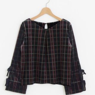 マジェスティックレゴン(MAJESTIC LEGON)の新品 MAJESTIC LEGON  ベロアチェックプルオーバー(カットソー(長袖/七分))