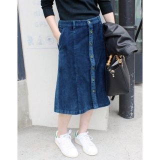 スローブイエナ(SLOBE IENA)のSLOBE IENA(スローブイエナ)  LE DENIM ベルベットスカート
(ひざ丈スカート)