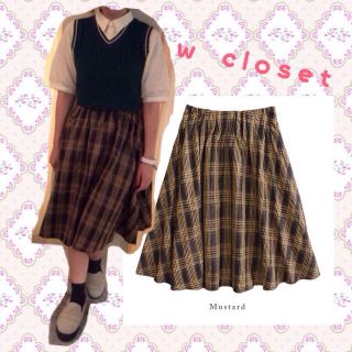 ダブルクローゼット(w closet)の今季新作w closetミモレ丈スカート(ひざ丈スカート)