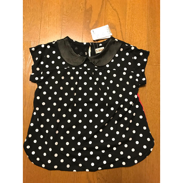 t/mini(ターカーミニ)のt/mini キッズ ドットTシャツ キッズ/ベビー/マタニティのキッズ服女の子用(90cm~)(Tシャツ/カットソー)の商品写真