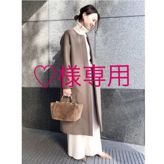 ドゥーズィエムクラス(DEUXIEME CLASSE)の♡様専用Deuxieme Classe ダブルクロス ベルテッドノーカラーコート(ロングコート)