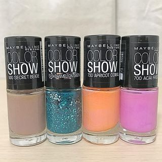 メイベリン(MAYBELLINE)のメイベリン✴︎カラーショーネイル4個set💜(マニキュア)