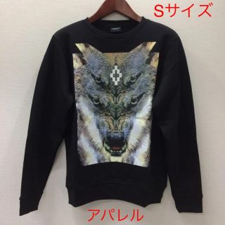 マルセロブロン(MARCELO BURLON)の新品正規品 Sサイズ MARCELO BURLON オオカミ スウェット 黒(スウェット)