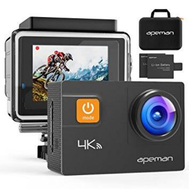 【新品】APEMAN アクションカメラフルセット 4K WIFI搭載 A80