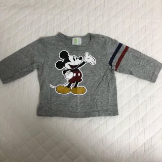 ディズニー(Disney)の［ベビー服］ロングＴシャツ・ミッキー【サイズ60-70】(Ｔシャツ)