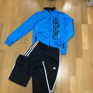 アディダス(adidas)のアディダス●ジャージ上下●140●ブルー(その他)