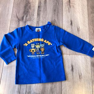 アベイシングエイプ(A BATHING APE)のエイプ APE kids 70サイズ Tシャツ 長袖 ベビー キッズ(Ｔシャツ)