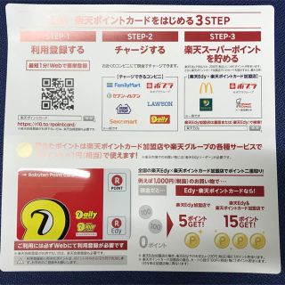 新品 楽天edy 楽天ポイントカード デイリーヤマザキの通販 ラクマ