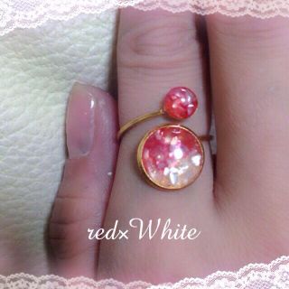 White×red(リング(指輪))