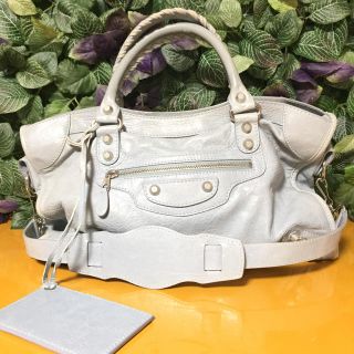 バレンシアガ(Balenciaga)の即購入OK! バレンシアガ ジャイアントシティ 水色 ブルー シルバー金具(ショルダーバッグ)