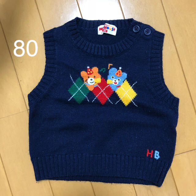 mikihouse(ミキハウス)のミキハウス 80 ニット ベスト キッズ/ベビー/マタニティのベビー服(~85cm)(ニット/セーター)の商品写真