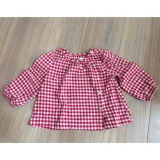 ベビーギャップ(babyGAP)のbaby gap 赤チェックシャツ 12〜18months(シャツ/カットソー)