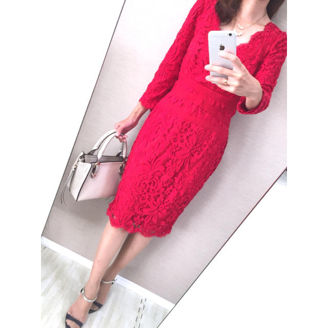 TADASHI SHOJI(タダシショウジ)の【美品】タダシショウジ♡サイズ4 総刺繍ワンピース｡♪:*° レディースのワンピース(ひざ丈ワンピース)の商品写真