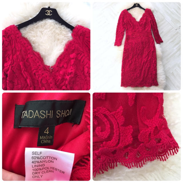 TADASHI SHOJI(タダシショウジ)の【美品】タダシショウジ♡サイズ4 総刺繍ワンピース｡♪:*° レディースのワンピース(ひざ丈ワンピース)の商品写真